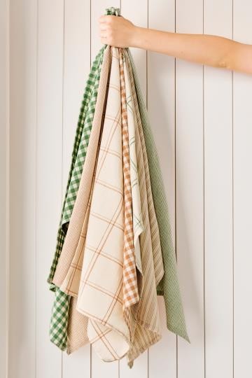 Canovaccio/Strofinaccio Leonard  color naturale con quadri beige Cm 50x70 100% cotone Ib Laursen (66173-49)