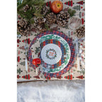 Piatto frutta " Oh Holy Night" in porcellana diam.cm 19 Blanc Mariclò