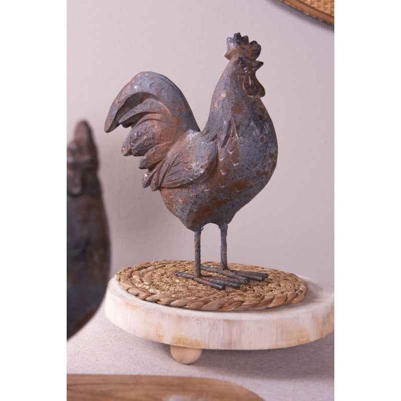 Statua decorativa gallo color grigio cm 19x9x24 Clayre Eef (6PR2610)