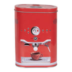 Scatola porta cialde/oggetti in metallo rossa con tazzina caffé cm 14x8x19 Clayre Eef ( 6BL0190)