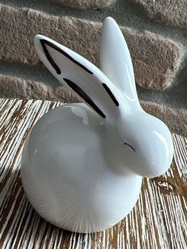 Coniglietto ceramica bianco orecchie a punta cm 4*4*6 Stile Nordico