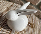 Coniglietto ceramica bianco orecchie a punta cm 4*4*6 Stile Nordico