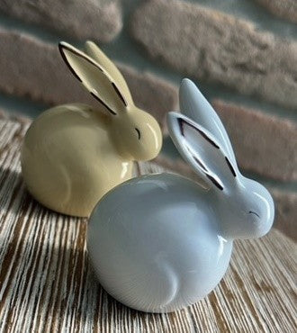 Coniglietto ceramica bianco orecchie a punta cm 4*4*6 Stile Nordico