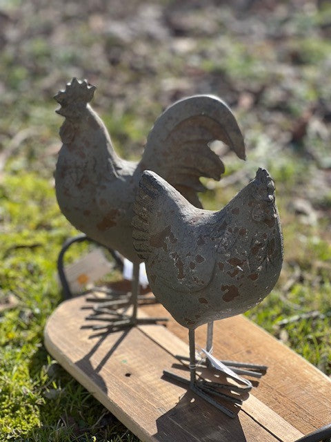 Statua decorativa gallo color grigio cm 19x9x24 Clayre Eef (6PR2610)