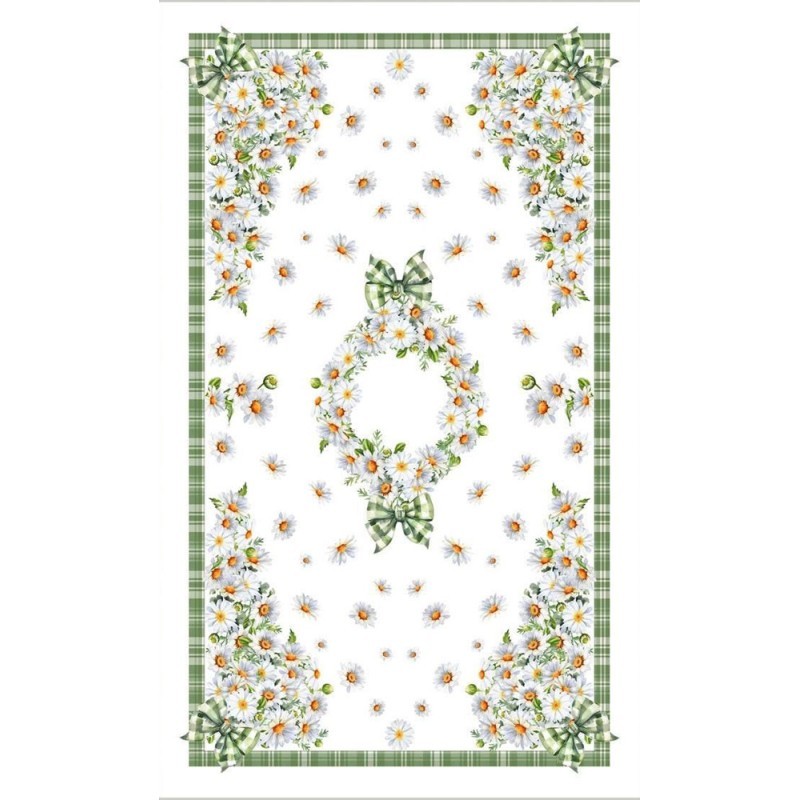 Tovaglia 100% cotone stampa digitale margherite x 12 cm 150x250