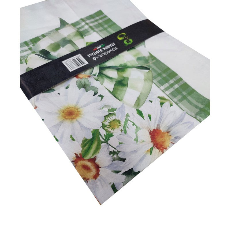 Tovaglia 100% cotone stampa digitale margherite x 12 cm 150x250