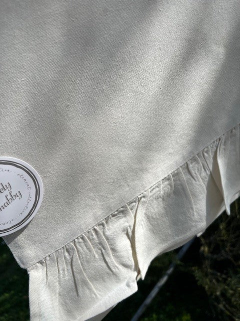 Runner in Morbido Cotone Linea " Element" Con Balza  Cm 40x150 Color Naturale