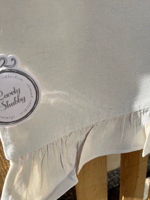 Runner in Morbido Cotone Linea " Element" Con Balza  Cm 40x150 Color Naturale