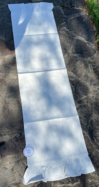 Runner in Morbido Cotone Linea " Element" Con Balza  Cm 40x150 Color Naturale