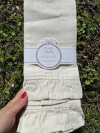 Coppia canovacci in Morbido Cotone Linea " Element" Con Balza Cm 45x70 Color Naturale