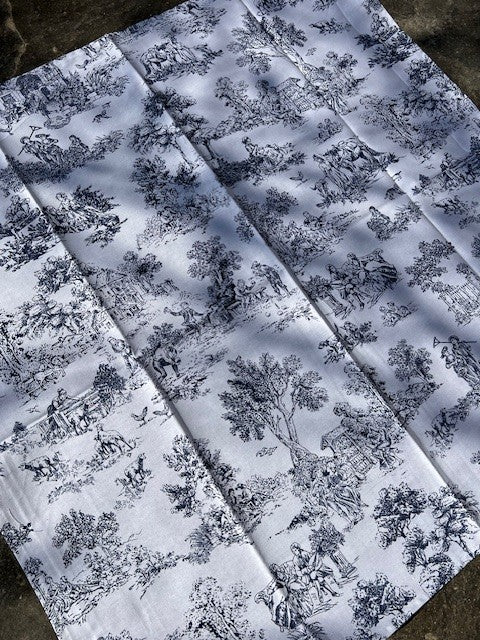 Tovaglia 100% cotone "Saint Remy" toile de Jouy color BLU diverse misure