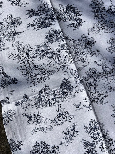 Tovaglia 100% cotone "Saint Remy" toile de Jouy color BLU diverse misure