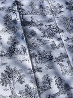 Tovaglia 100% cotone "Saint Remy" toile de Jouy color BLU diverse misure