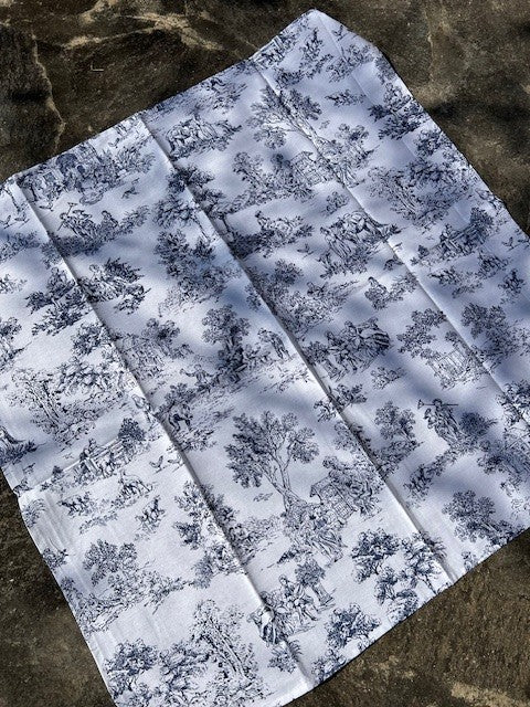 Tovaglia 100% cotone "Saint Remy" toile de Jouy color BLU diverse misure