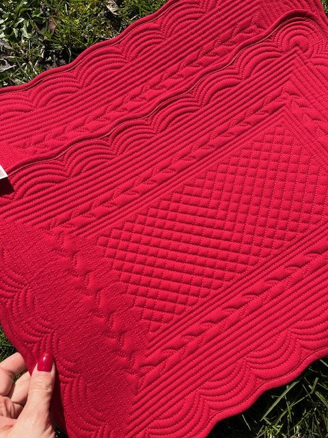 Set 2 tovaglietta americana cotone bouties ROSSA cm 33x48