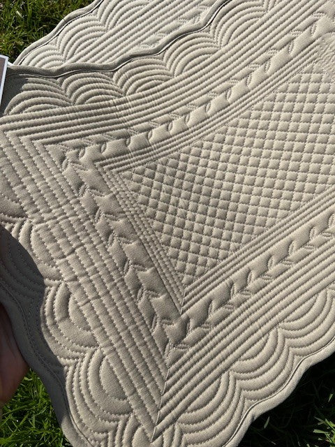 Set 2 tovaglietta americana cotone bouties tortora cm 33x48