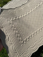 Set 2 tovaglietta americana cotone bouties tortora cm 33x48