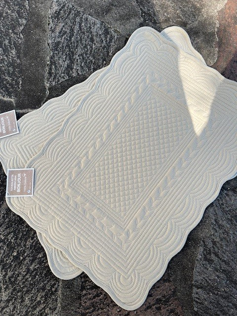 Set 2 tovaglietta americana cotone bouties tortora cm 33x48