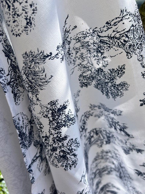 Tovaglia 100% cotone "Saint Remy" toile de Jouy color BLU diverse misure