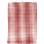 Canovaccio/Strofinaccio Martha color ruggine con quadretti checks naturali Cm 50x70 100% cotone Ib Laursen (66109-70)