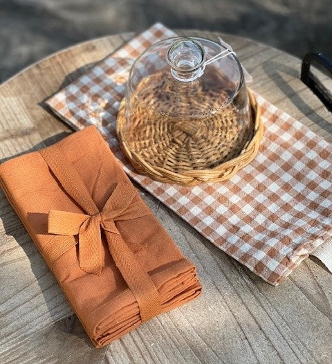 Copri vivande in vetro con base in rattan base Ø 15 cupola d.13,5 h 12,5cm linea country  Ib Laursen (30976-00)