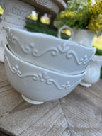 Ciotola Provence in porcellana bianca h cm 10 d.14 Chic Antique (61855-01)