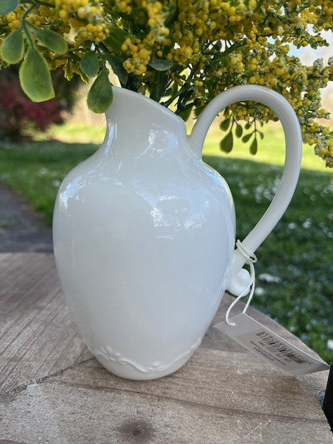 Brocca Provence in porcellana bianca h cm 17 Chic Antique (61835-01)