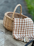 Cestino con manico in salice pieno W: 17 H: 20 L: 23 Ib Laursen (29030-30)