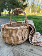 Cestino con manico in salice pieno W: 17 H: 20 L: 23 Ib Laursen (29030-30)