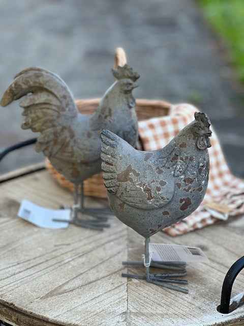 Statua decorativa gallo color grigio cm 19x9x24 Clayre Eef (6PR2610)