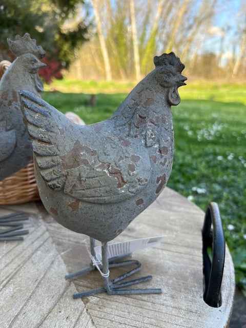 Statua decorativa gallo color grigio cm 19x9x24 Clayre Eef (6PR2610)