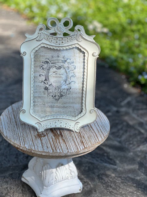 Portafoto "Sentimento" in resina bianca cm 18x26 Blanc Mariclò (A34236)