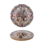 Piatto/Tagliere con coltello Blanc Mariclò " Joyeuses Paques" cm 20x20 legno mango