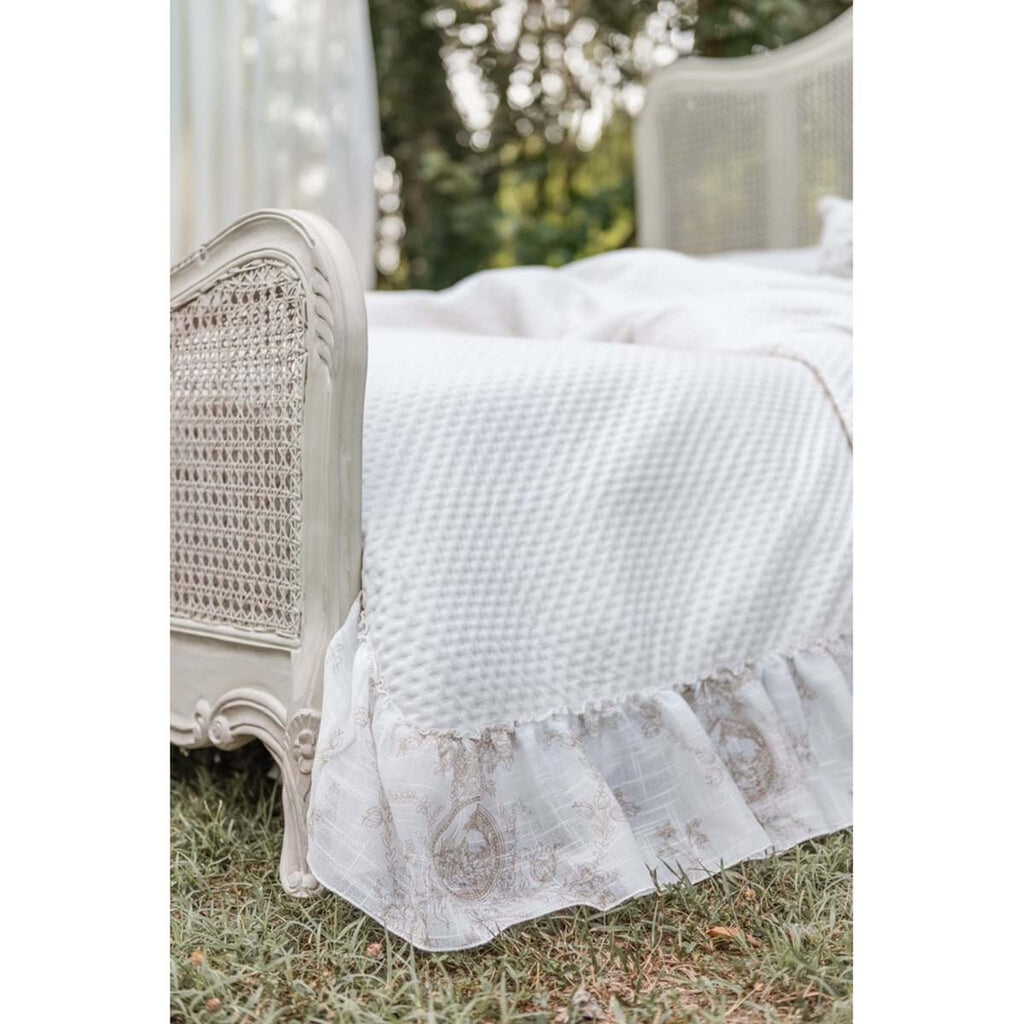 Trapunta Singola cm 180x250 Fru Fru con Gala cm 20 Blanc Mariclò (A38003)