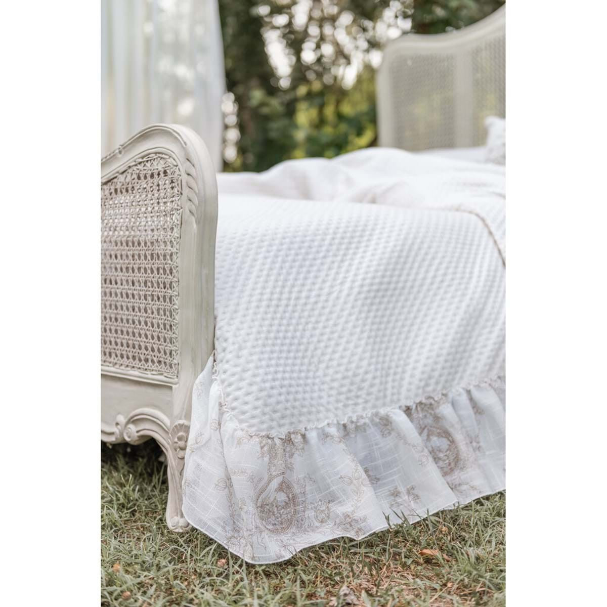 Trapunta Singola cm 180x250 Fru Fru con Gala cm 20 Blanc Mariclò (A38003)