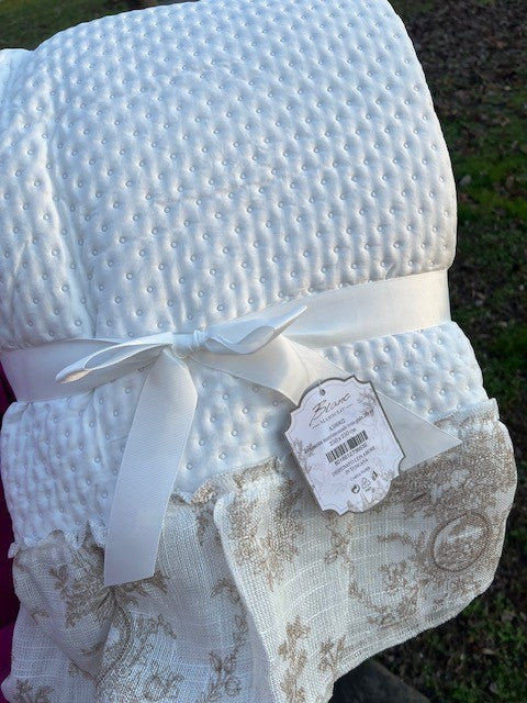 Trapunta Singola cm 180x250 Fru Fru con Gala cm 20 Blanc Mariclò (A38003)