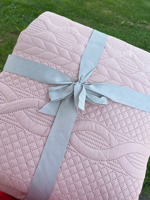 Trapuntino termosaldato microfibra "Cassis Pezzoli ROSA " matrimoniale 250x250