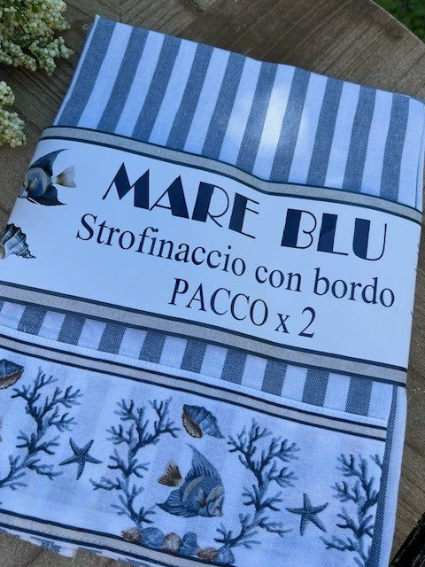 Set 2 canovacci in cotone Mare Blu Pezzoli