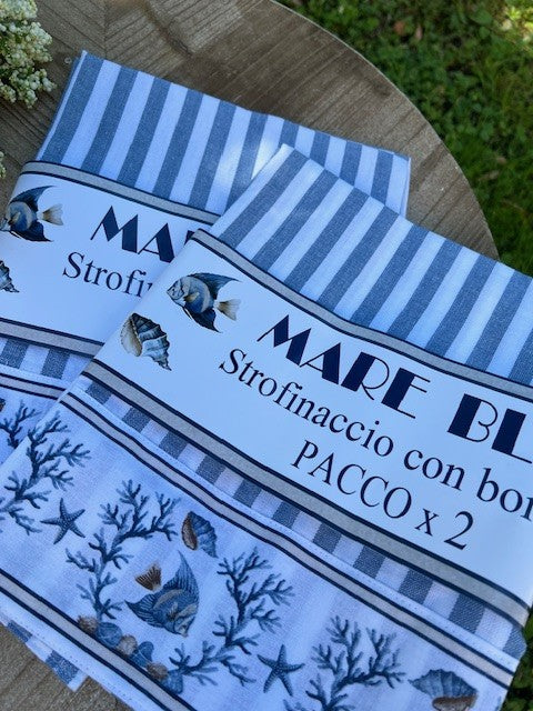 Set 2 canovacci in cotone Mare Blu Pezzoli