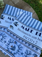 Set 2 canovacci in cotone Mare Blu Pezzoli