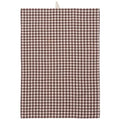 Canovaccio/Strofinaccio Thor color marrone scuro con quadretti checks naturali Cm 50x70 100% cotone Ib Laursen (66109-20)