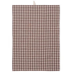 Canovaccio/Strofinaccio Thor color marrone scuro con quadretti checks naturali Cm 50x70 100% cotone Ib Laursen (66109-20)
