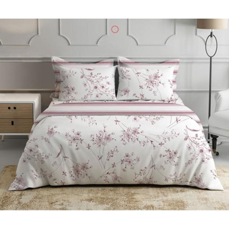 Completo lenzuola in cotone matrimoniale Percalle Pezzoli Fiorellini