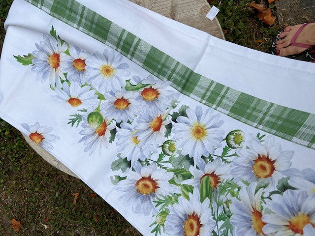 Tovaglia 100% cotone stampa digitale margherite x 6 cm 150x180