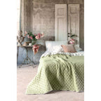 Set 2 copri guanciale bicolor verde salvia/beige cm 50x80 Blanc Mariclò