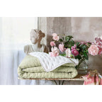 Set 2 copri guanciale bicolor verde salvia/beige cm 50x80 Blanc Mariclò