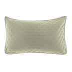 Set 2 copri guanciale bicolor verde salvia/beige cm 50x80 Blanc Mariclò