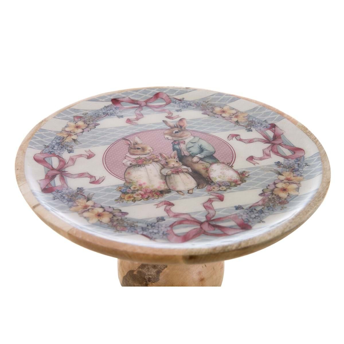 Alzatina Blanc Mariclò " Joyeuses Paques" legno mango cm 30x30xH16