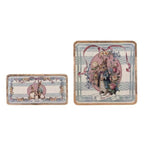 Set 2 Vassoi Blanc Mariclò " Joyeuses Paques" cm 40x40- 41x20 legno mango