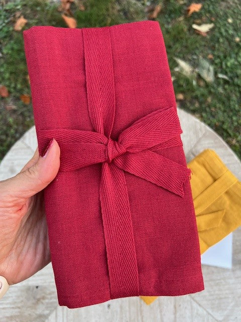 Confezione Nr. 4 tovaglioli in cotone BORDEAUX cm 40x40